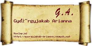 Györgyjakab Arianna névjegykártya